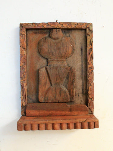 Vintage Wooden Handcrafted Wall Shelf in Distressed Finish - Style It by Hanika