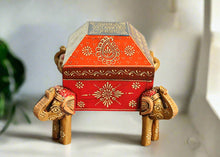 Load image into Gallery viewer, Wooden Box with Elephant Legs - Style It by Hanika

