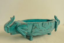 Load image into Gallery viewer, Wooden Distressed Boat Shaped Tray with Elephant Face - Style It by Hanika
