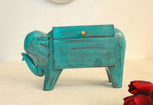 Load image into Gallery viewer, Wooden Distressed Elephant Shaped Box - Style It by Hanika
