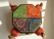 Load image into Gallery viewer, Wooden Octagon Box With Elephant Legs - Style It by Hanika
