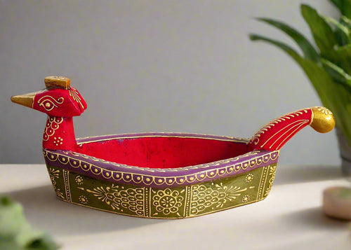 Wooden Painted Duck Face Boat Tray - Style It by Hanika