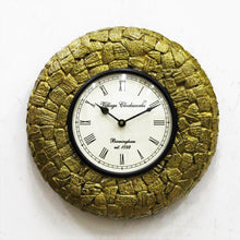 Load image into Gallery viewer, Wooden Wall Clock: Tiny Rock Designed Frame - Style It by Hanika
